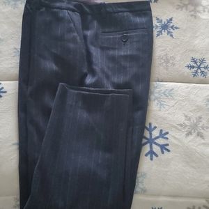 Wool pinstripe lined dress pants
